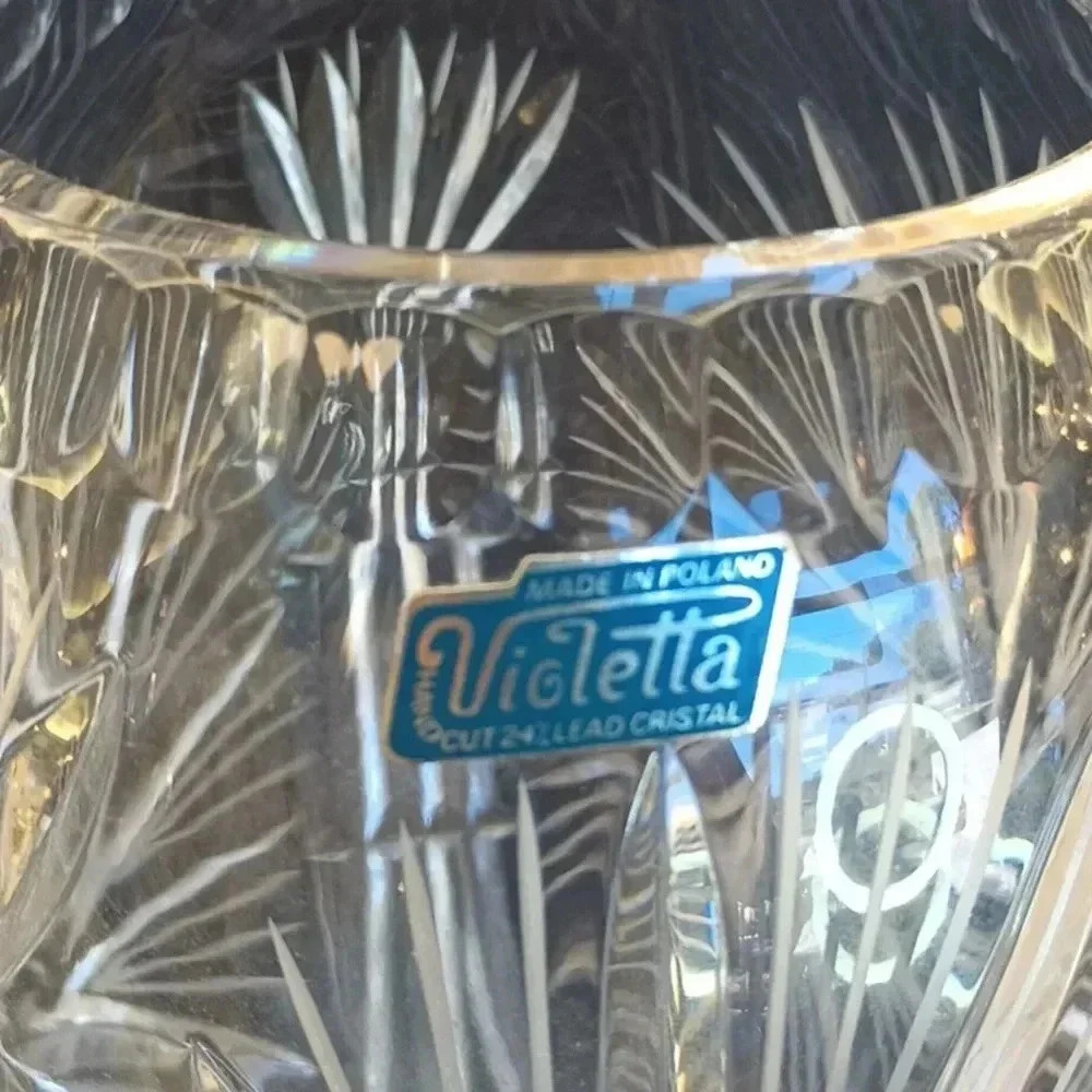 Vintage Hand Cut Fine Polish Crystal Vase - Picture 4 of 4